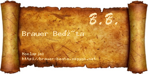Brauer Beáta névjegykártya