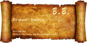 Brauer Beáta névjegykártya